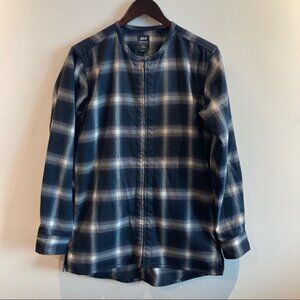 PUBLISH Sz M (W) or S (M) Mock Neck Pockets Slits High Low Soft Zipper  S…